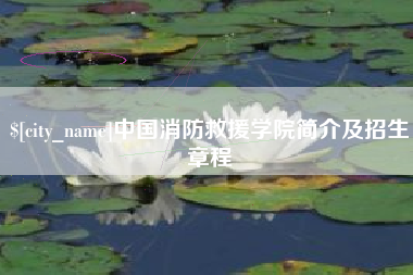 德阳中国消防救援学院简介及招生章程