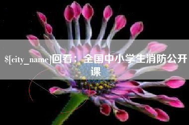 德阳回看：全国中小学生消防公开课