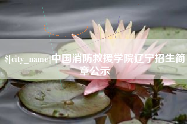 德阳中国消防救援学院辽宁招生简章公示