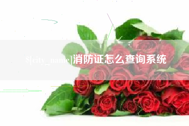 德阳消防证怎么查询系统