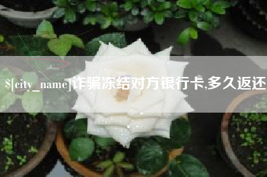 德阳诈骗冻结对方银行卡,多久返还