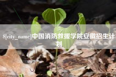 德阳中国消防救援学院安徽招生计划