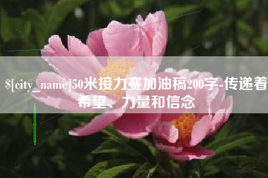 德阳50米接力赛加油稿200字-传递着希望、力量和信念