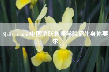 德阳中国消防救援学院招生身体要求