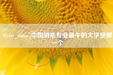 德阳中国消防专业最牛的大学是哪一个