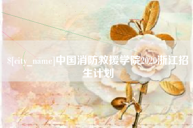 德阳中国消防救援学院2020浙江招生计划