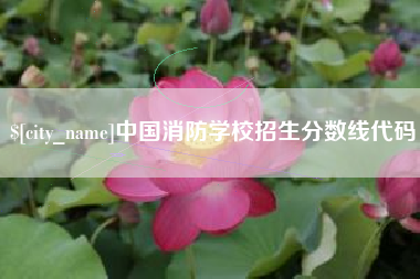 德阳中国消防学校招生分数线代码