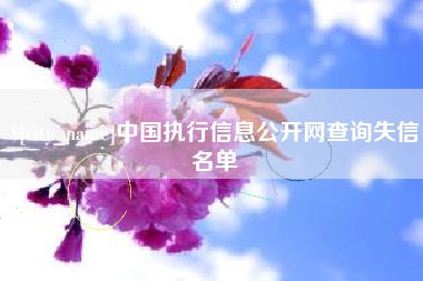 德阳中国执行信息公开网查询失信名单