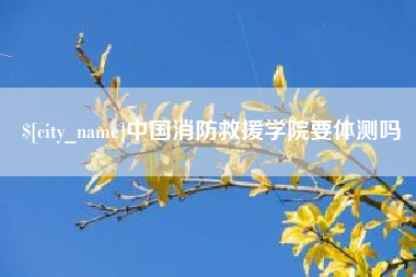 德阳中国消防救援学院要体测吗