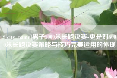 德阳男子5000米长跑决赛-更是对5000米长跑决赛策略与技巧完美运用的体现