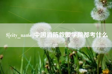 德阳中国消防救援学院都考什么