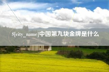 德阳中国第九块金牌是什么