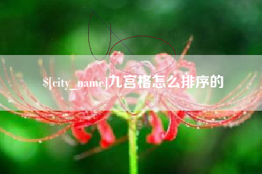 德阳九宫格怎么排序的