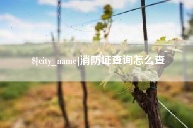 德阳消防证查询怎么查