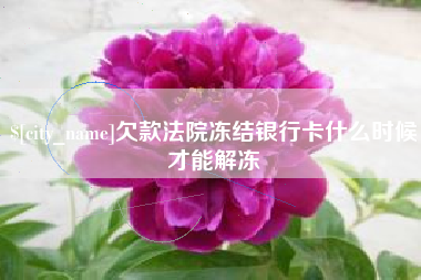 德阳欠款法院冻结银行卡什么时候才能解冻