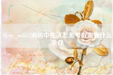 德阳消防中控证怎么考取需要什么条件