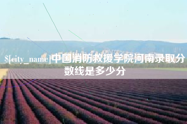 德阳中国消防救援学院河南录取分数线是多少分