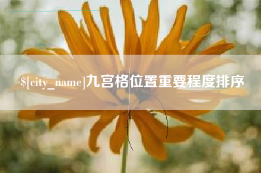 德阳九宫格位置重要程度排序